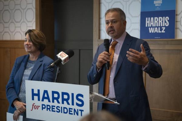 Sen. Amy Klobuchar hosted a Arizona Small Business for Harris-Walz event in Phoenix on Oct. 4, 2024.