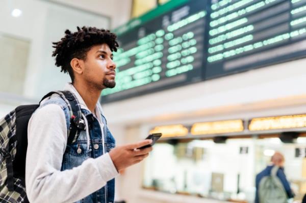 man at airport