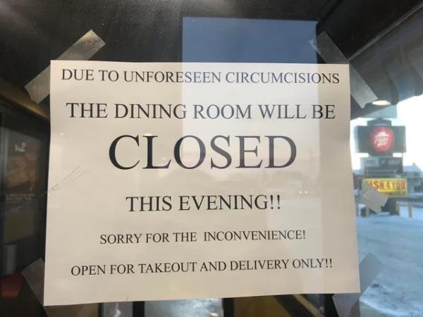 sign with circumcision typo