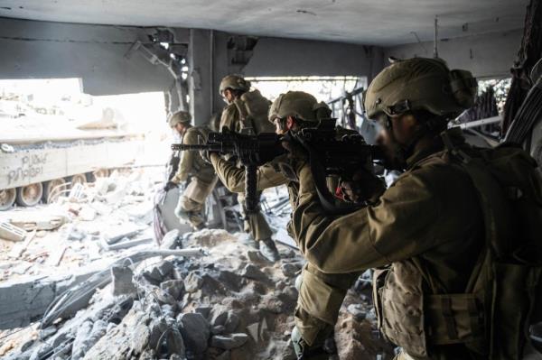 This photo shows IDF soldiers uncovering a terror tunnel shaft in a mosque. 