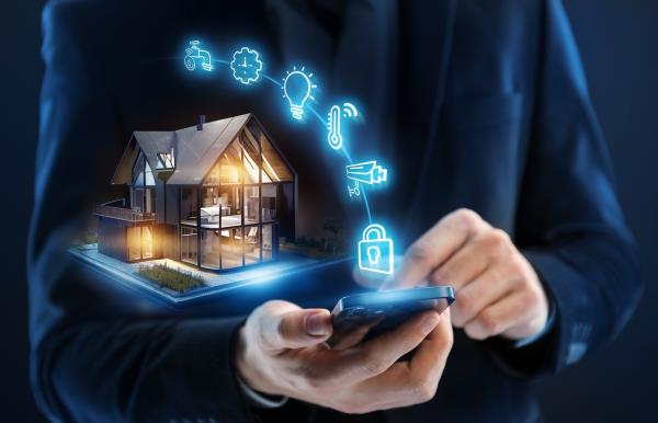 Smart home concept. Remote co<em></em>ntrol and home management