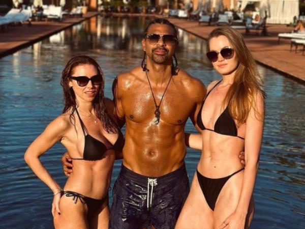 Una Healy, David Haye and Sian Osborne