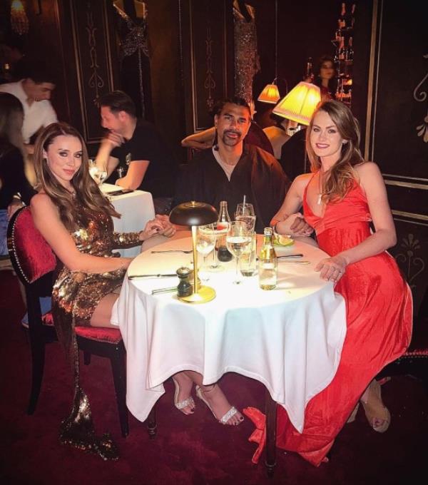 Una Healy, David Haye and Sian Osborne