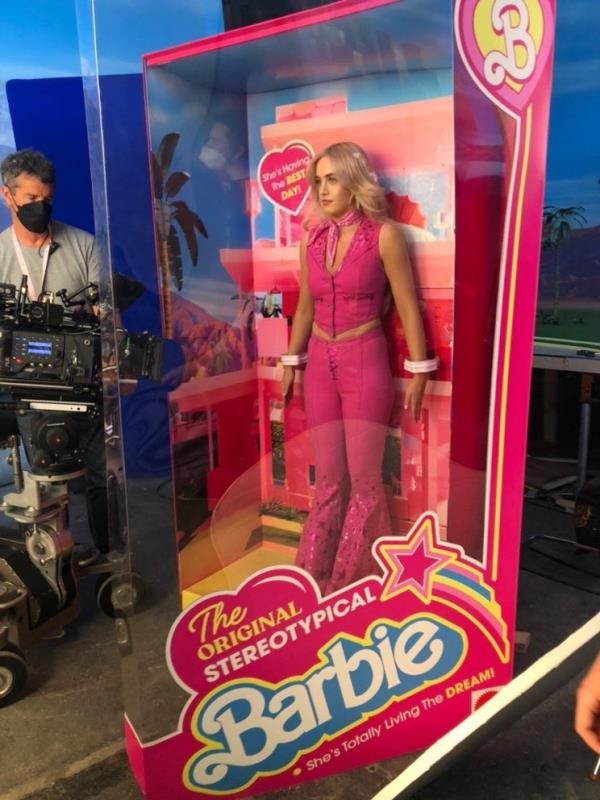 Emma Eastwood in the Barbie box