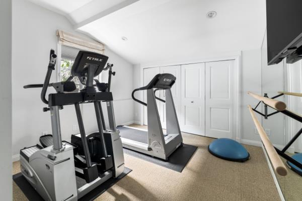 There's room for a home gym.