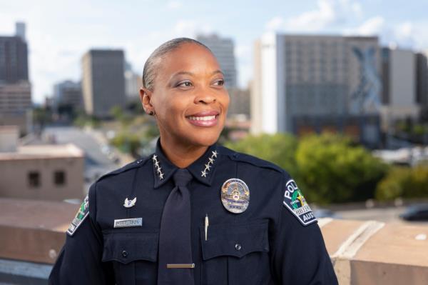 Austin Police Department Interim Chief Robin Henderson, a woman in a police uniform.