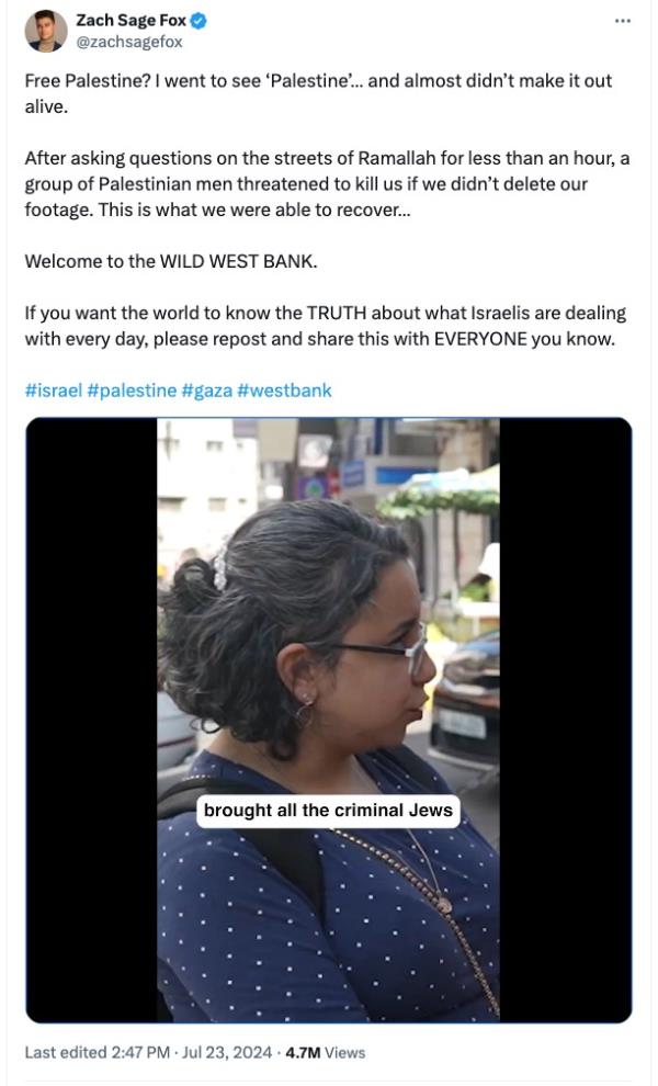 Fox's social media post