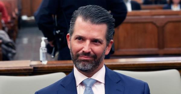 Former President Do<em></em>nald Trump's son and co-defendant, Do<em></em>nald Trump Jr, testifies in the Trump Organization civil fraud trial in New York Supreme Court for a second day 