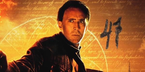 Nicolas Cage in Natio<em></em>nal Treasure with the number 47
