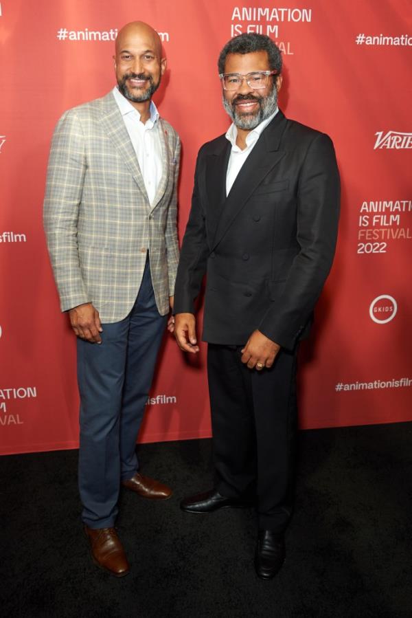 Keegan-Michael Key and Jordan Peele at the 2022 Animation Is Film red carpet