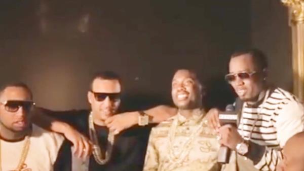 Diddy with Meek Mill at the Las Vegas party.