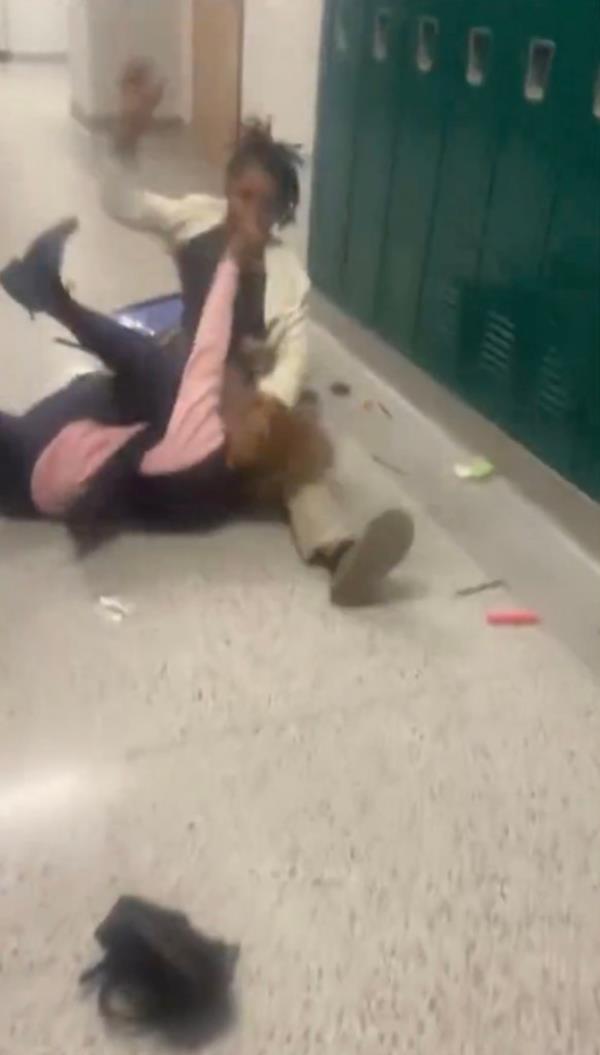 A screengrab from the video of the fight.
