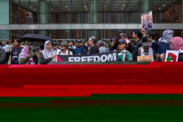 The protest was organised by Palestine Solidarity Secretariat, which had organised a five-day picket called Kepung Demi Palestin in front of the US Embassy in Jalan Tun Razak in the capital back in December last year. — Picture by Shafwan Zaidon