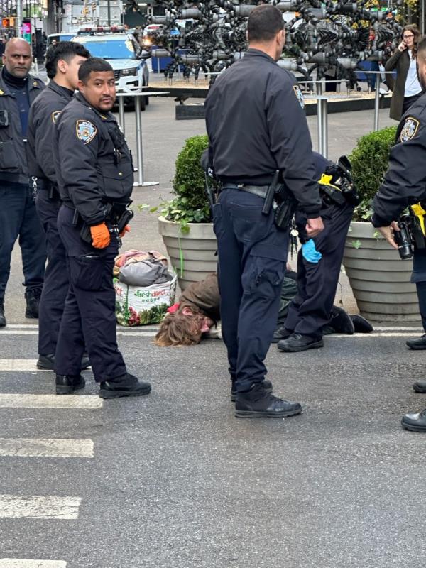 The suspect was arrested near the scene. 