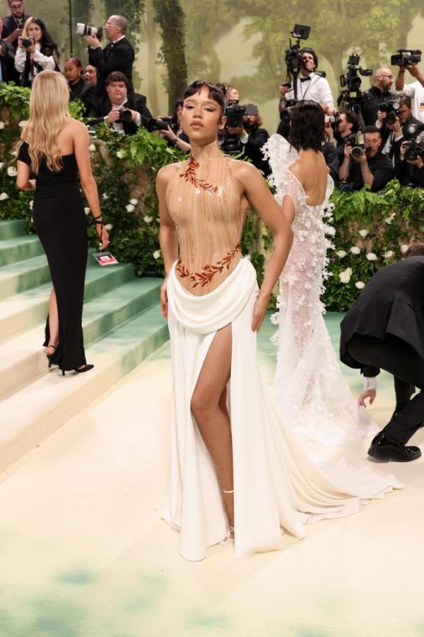 NEW YORK, NEW YORK - MAY 06: Taylor Russell attends The 2024 Met Gala Celebrating 