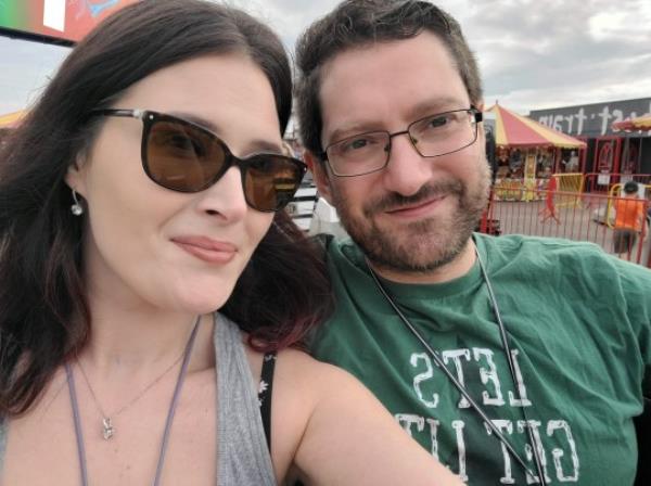 Jess’s husband Joe flew back to the US to bring Charlie to the UK (Picture: Courtesy Jess Adlard / SWNS)
