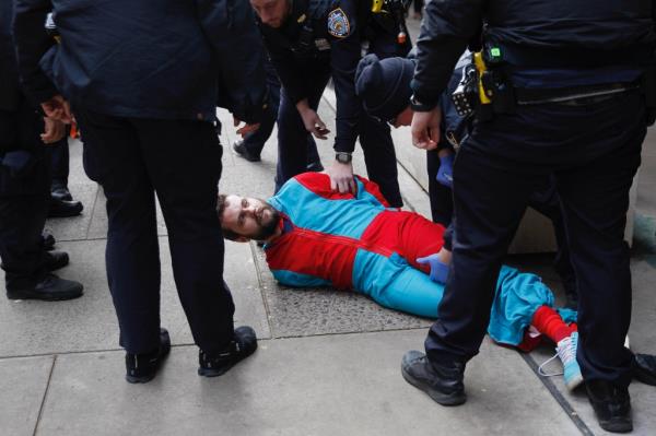 Knife-wielding suspect. 