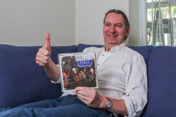  Dave with the first single he bought. 