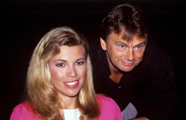 Vanna White and Pat Sajak photographed by Walter McBride in 1990.