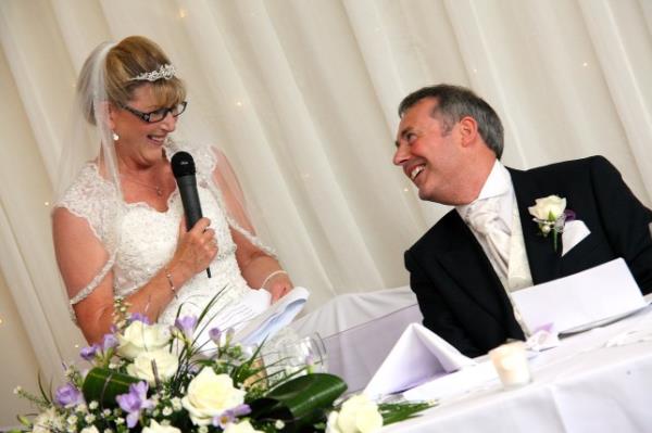 Hazel Carter and her late husband Alan on their wedding day