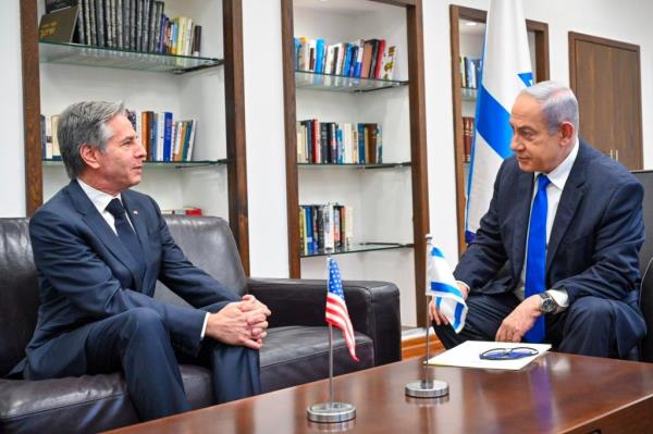 US Secretary of State Antony Bl<em></em>inken met with Israeli Prime Minister Benjamin Netanyahu on Tuesday.