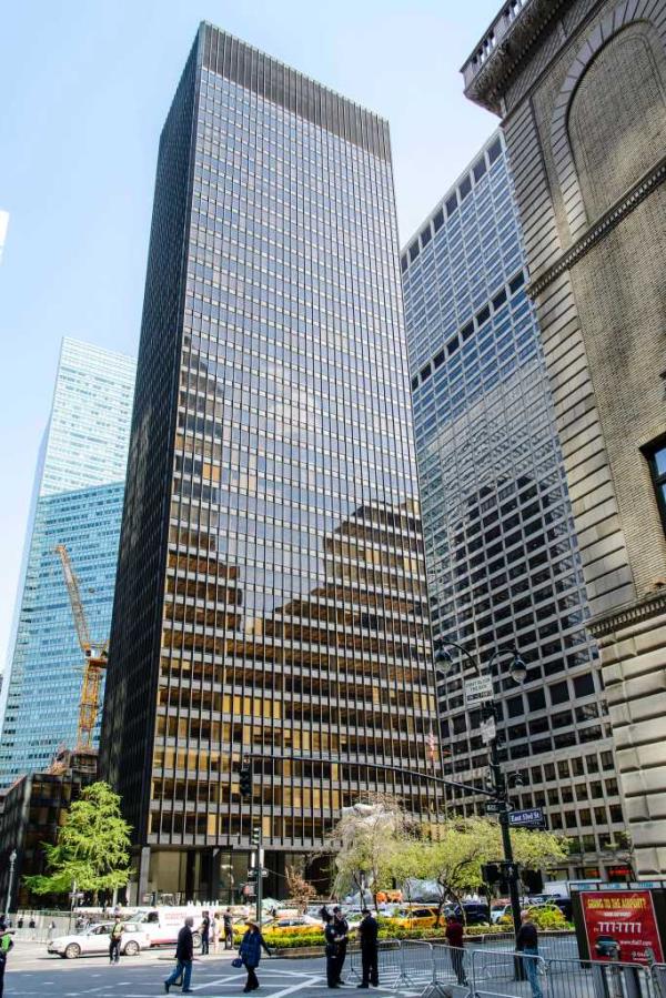 Exterior of the Seagram Building. 