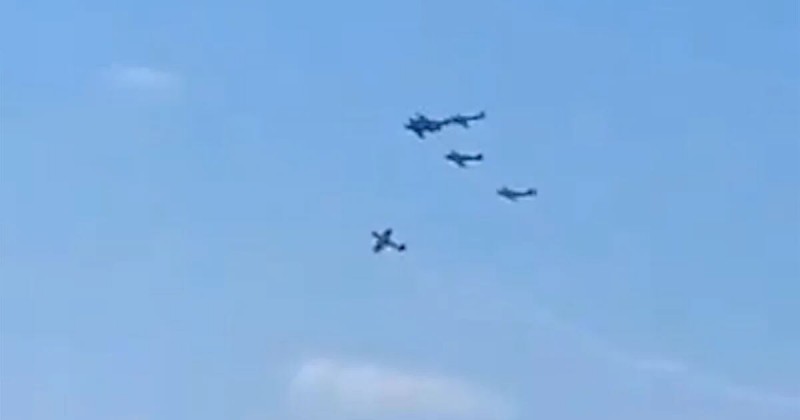 The second two small planes collided throughout an air present in Portugal