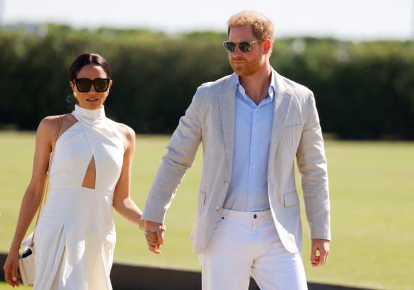 Prince Harry and Meghan, Duchess of Sussex, attending the Royal Salute Polo Challenge charity event in Wellington, Florida.