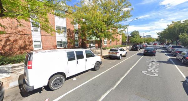 A Google streetview shows the intersection of Gates Avenue and Central Ave in the Bushwick section of Brooklyn.