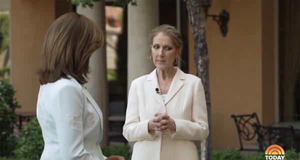 Celine Dion being interviewed by Hoda Kotb