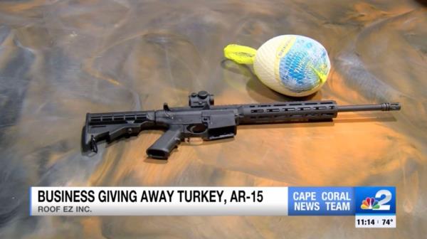 AR-15 and frozen turkey