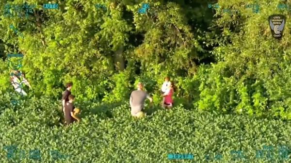 The family reunited with the boy in the bean field.