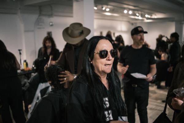 Anna Delvey and Kelly Cutrone amo<em></em>ngst models and stylists preparing for a Private Policy fashion show at the Altman Building, Manhattan, on September 11, 2024.
