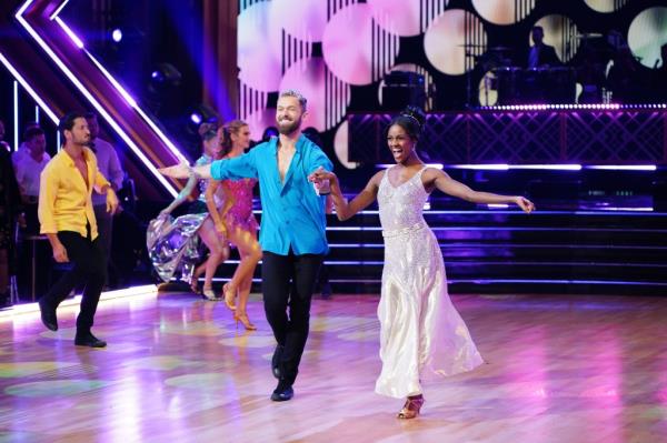 Artem Chigvintsev and Charity Lawson on Season 32 of