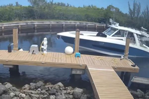 Carlos Guillermo Alonso, is seen leaving his Coral Gables home on May 11 on his 42-foot Boston Whaler a little after 3 p.m. last Saturday.