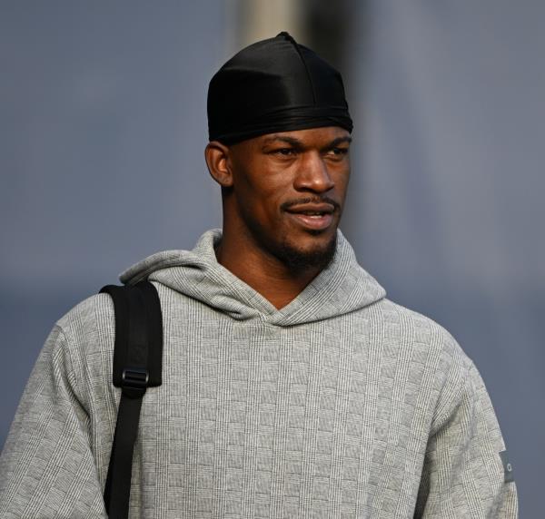 Miami Heat star Jimmy Butler is seen on the practice court at the USTA Billie Jean King Natio<em></em>nal Tennis Center