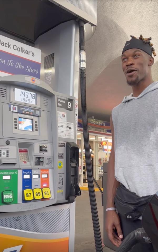 Butler pumping gas.