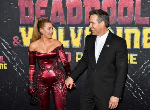 Lively and Reynolds at the premiere of