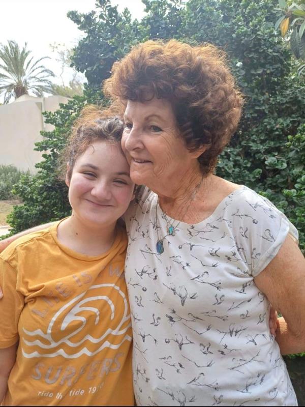 Noya Dan with her grandmother Carmela Dan