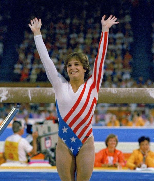 Mary Lou Retton at the 1984 Olympics 