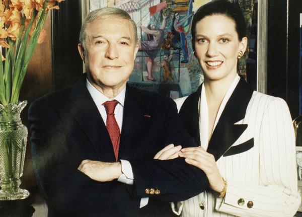 Gene Kelly and writer Patricia Ward pose after they were married in a private ceremony