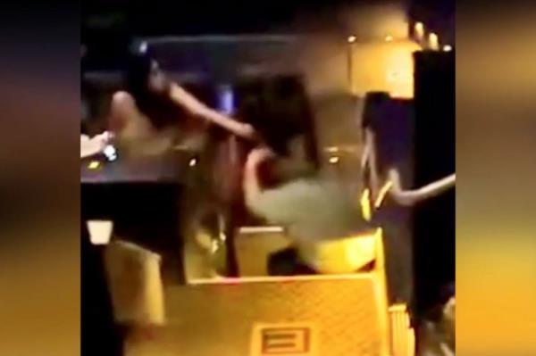 The attacker pushed the victim into the wall before he co<em></em>ntinued to hit him while on the ground.