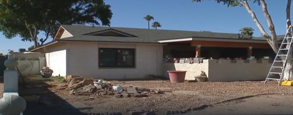 The house in Tempe, Arizona wher<em></em>e cops found the corpse. 