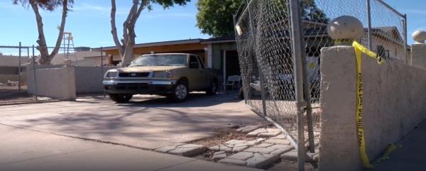 The house in Tempe, Arizona wher<em></em>e cops found the corpse. 