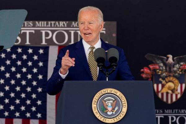 Biden delivers the commencement address at the United States Military Academy in West Point, New York, U.S., May 25, 2024.