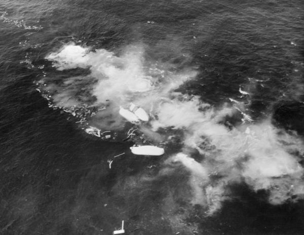 Debris marks the spot wher<em></em>e the Andrea Doria collided with the Stockholm.