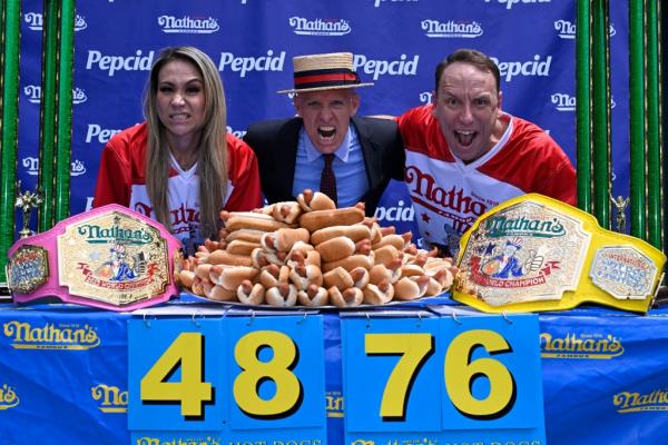 Joey Chestnut and Miki Sudo hope to defend their titles during the Nathan’s Famous Hot Dog Eating Contest.