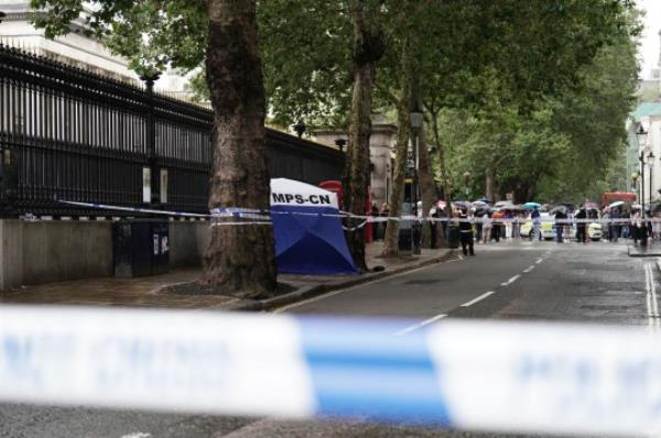 Police at the British Museum in Lo<em></em>ndon after a man was arrested on suspicion of causing grievous body harm after a man was stabbed close to the museum, the Metropolitan Police said. Picture date: Tuesday August 8, 2023. PA Photo. See PA story POLICE Museum. Photo credit should read: Jordan Pettitt/PA Wire