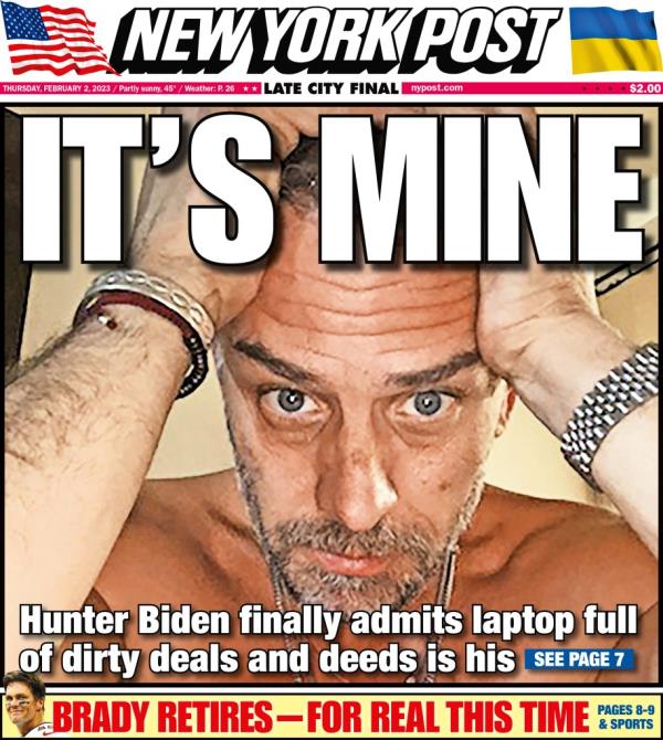 New York Post cover with Hunter Biden