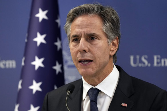 US Secretary of State Anthony Bl<em></em>inken.